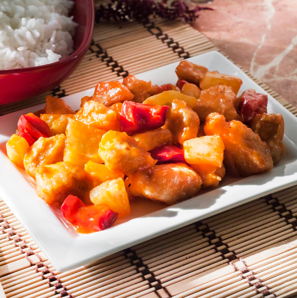(LEAN) Sweet and Sour Pork with Jasmine Rice, Quinoa and Chia Seeds