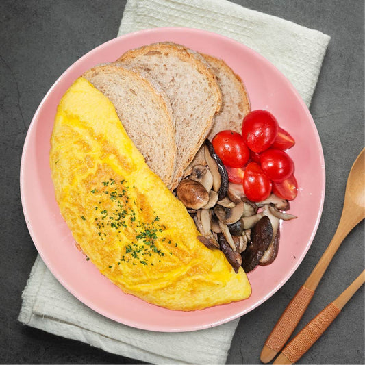 C1. 雜菌奄列配麥包 Mix Mushroom Omelette with Rye Bread
