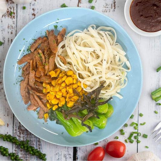 D2. 照燒新豬肉炒麵 Teriyaki Omnipork Stirfry Noodles
