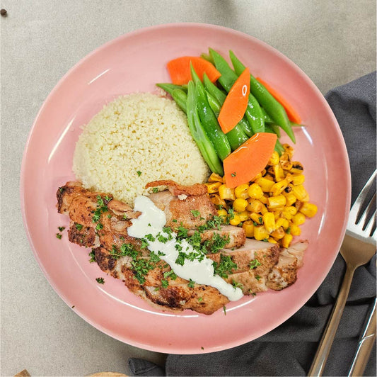 E4. 烤雞扒配北非小米及大蒜蛋黃醬 Grilled Chicken with Couscous and Garlic Aioli
